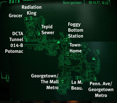 Image Georgetown Map The Fallout Wiki Fallout New Vegas And More