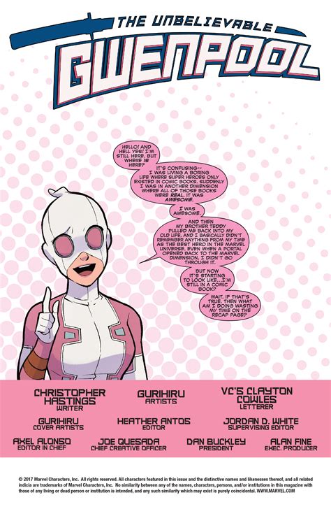 The Unbelievable Gwenpool 2016 Chapter 17 Page 1