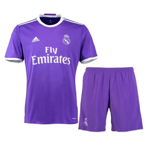 16-17 Real Madrid Away Purple Soccer Jersey Kit(Shirt ...