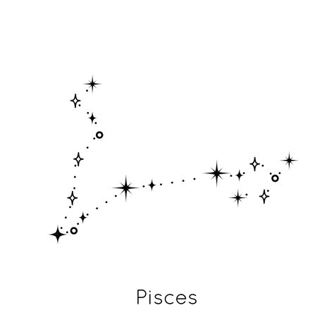 Premium Vector Zodiac Constellation Sign Pisces Astrological
