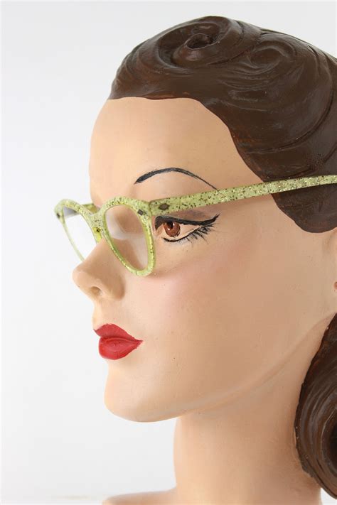1950s Lucite Eyeglasses Confetti Lucite Frames 1950s Green Etsy Eyeglasses For Women