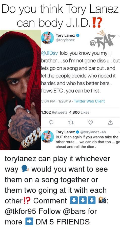 Do You Think Tory Lanez Can Body Jid Tory Lanez Lolol You Know You My