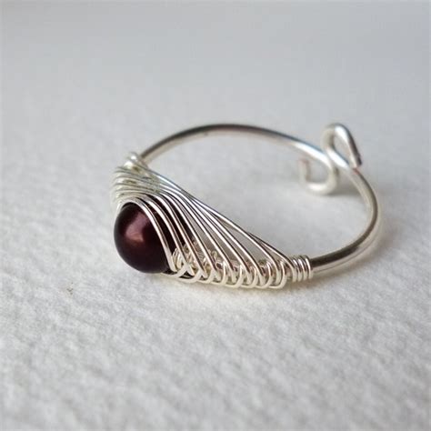 Wire Wrapped Ring In Herringbone Technique By Simplywirewrapped