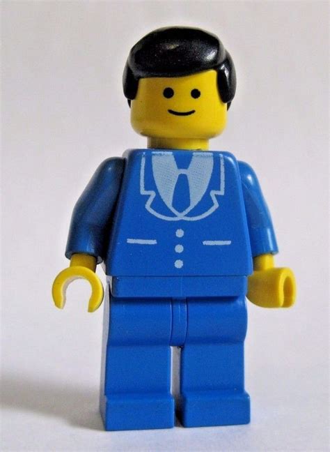 Lego Classic Town Blue Suit Minifigure Vintage From Sets 4558 4554