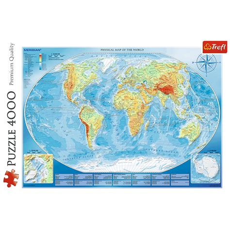 Large Physical Map Of The World Puzzlers Jordan