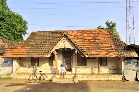 Old South Indian House Architecture Buildings At Suchindram Editorial