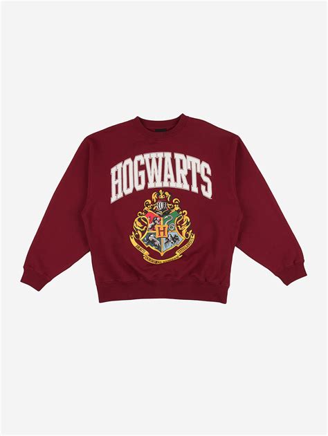 Harry Potter Hogwarts Puff Print Crew Neck Sweatshirt Official