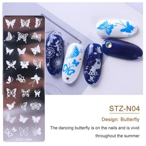 Buy 1pc Nail Stamping Templates Geometry Flower Leaf Design Stainless