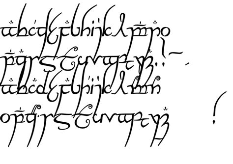 Elvish Alphabet Hobbit