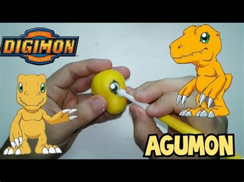Diy Digimon Agumon Clay Art Tutorial Em Biscuit Porcelana Fria