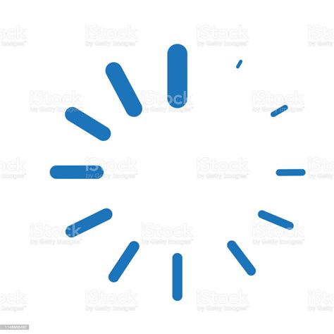 Loading Icon On White Background Blue Load Sign Flat Style Preloader