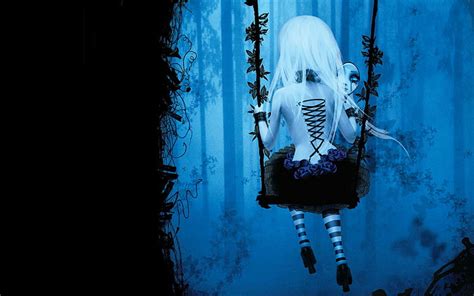 Hd Wallpaper Anime Dark Fantasy Fog Girl Gothic Mood Swing
