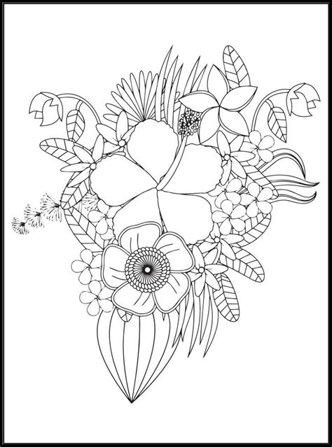 Desenhos De Flores Para Colorir 19509038 Vetor No Vecteezy