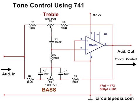 This ic has 4 independent operational amplifiers on a single chip. Bass treble tone controller circuit | Circuit diagram, Circuit, Electronics circuit