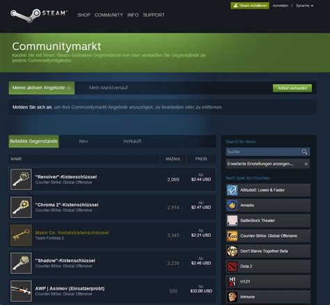 Steam Community Market Trading With Items