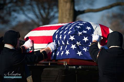 Arlington And The Edge Photography Flag Draped Coffin