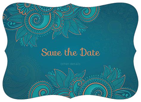 Easy-To-Use Save the Paisley Invitation Card Design Template