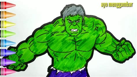 Mudahnya Ayo Belajar Cara Menggambar Hulk Dan Mewarnai Kartun Untuk