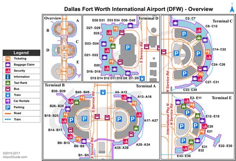 Terminals At The Dallas Fort Worth Airport Dfw Airport Terminal Map