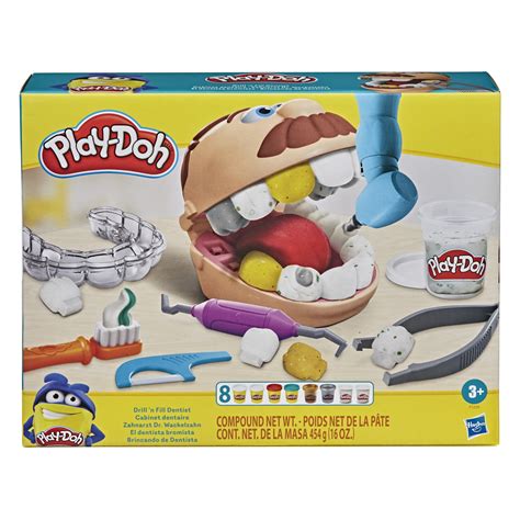 Play Doh Drill N Fill Dentist Includes 8 Cans Of Compound 16 Ounces