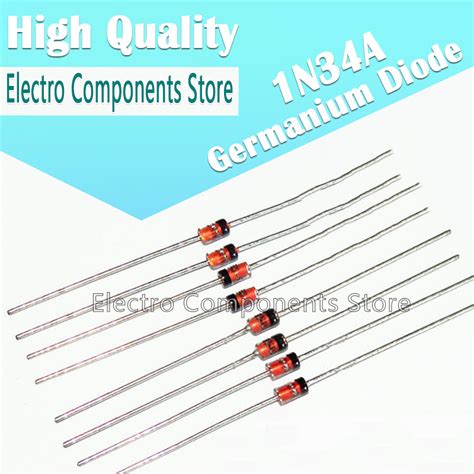 10pcslot Germanium Diode 1n34a Do 7 1n34 In34a For Amfm Radio