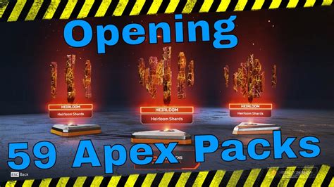 Opening 59 Apex Packs Heirloom Youtube
