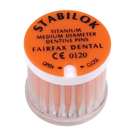 Pins Stabilok Fairfax Dental Titanium Small Orange X 20 Dental Products