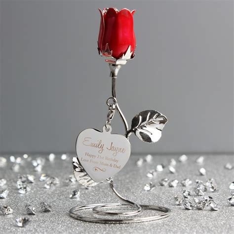 The birthdays of your loved ones should be fun moments, but when it comes to female friends, getting a perfect birthday gift for them can be quite a daunting task sometimes. Personalised Red Rose Gift Ornament Birthday Present Ideas ...