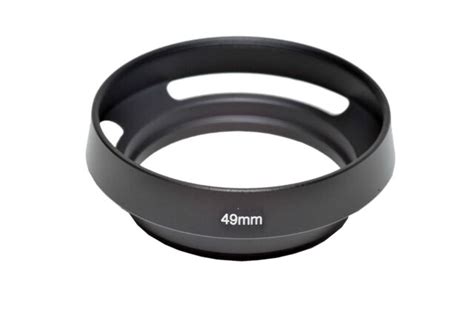 Lens Hood 49mm Metal Vented Screw In Lens Hood Ebay