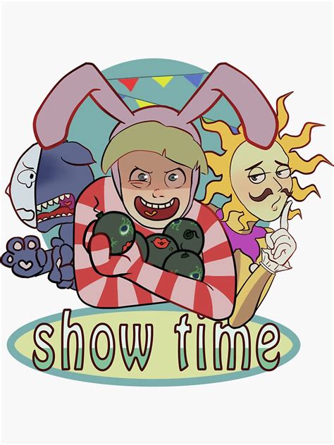 Popee The Performer Show Time Sticker For Sale By Danrizone Redbubble