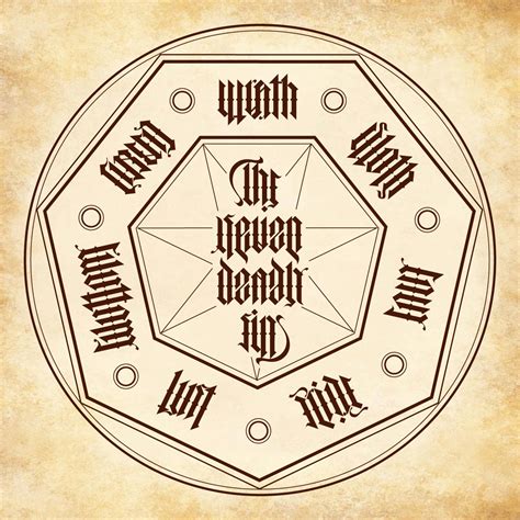 The Seven Deadly Sins Unterart Ambigram Design