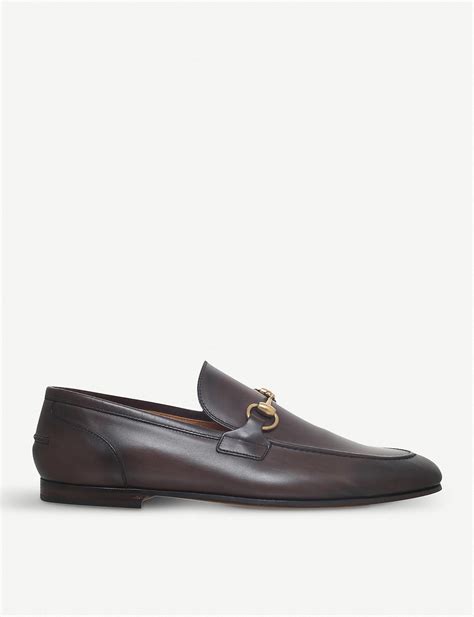 Gucci Jordaan Leather Loafers In Brown For Men Lyst