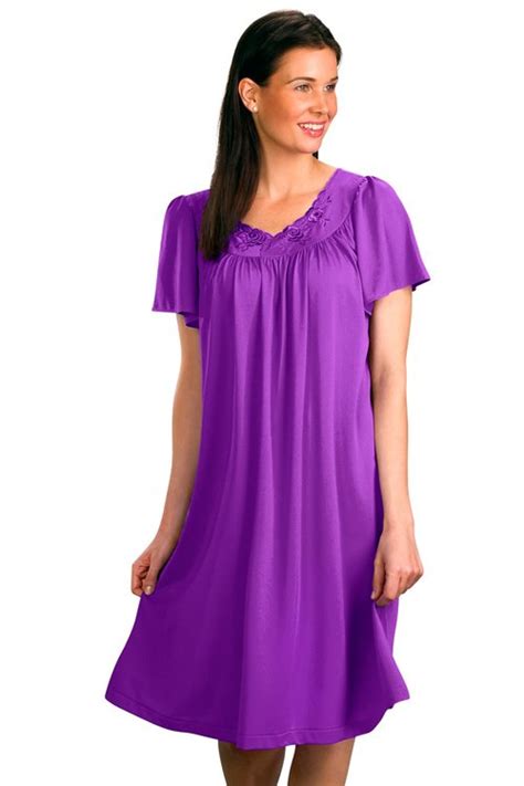 Velrose Lingerie Shadowline Short Flutter Sleeve Nightgown