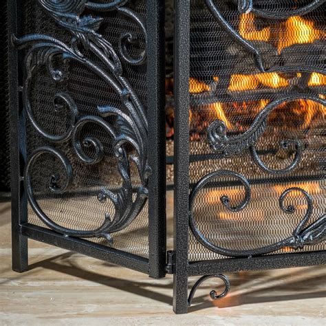 Home Loft Concepts Hayward 3 Panel Iron Fireplace Screen And Reviews