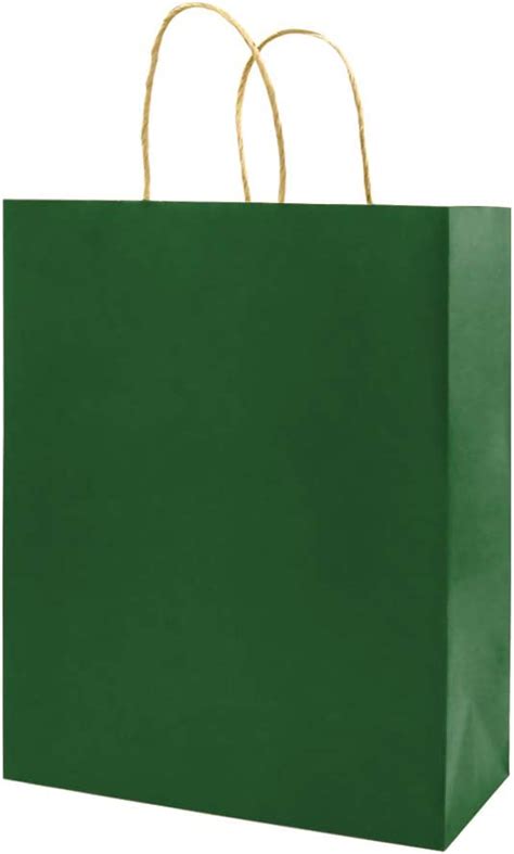 Bagmad 100 Pack 525x325x8 Inch Small Green Kraft Paper