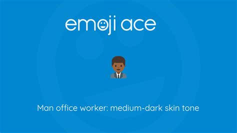 👨🏾‍💼 Man Office Worker Medium Dark Skin Tone Emoji Ace