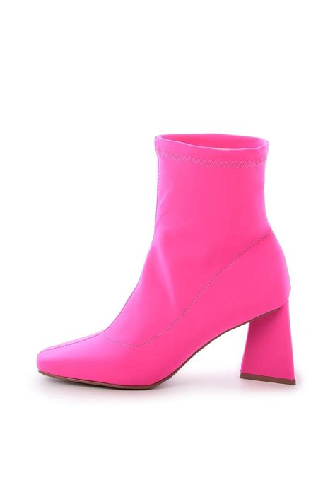 Bota Meia Salto Alto Triângulo Cano Curto Damannu Shoes Helena Rosa