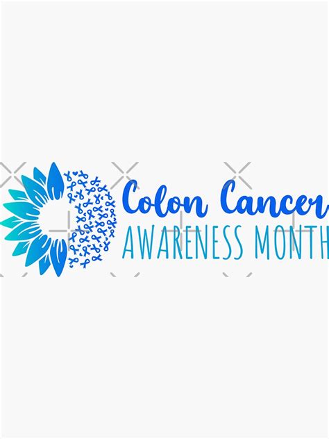 Colon Cancer Awareness Month Colorectal Cancer Awareness Blue Ribbon