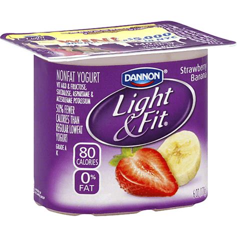 Light And Fit Yogurt Nonfat Strawberry Banana Low Fat And Nonfat Riesbeck