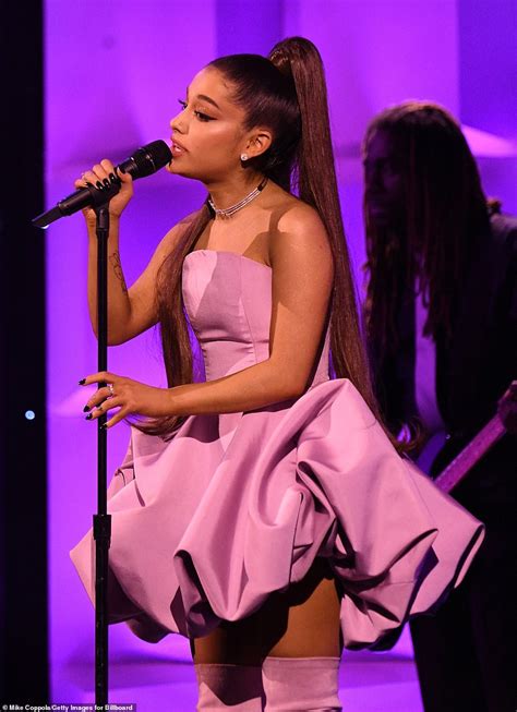 Ariana Grande In Lavender Christian Siriano Bubble Dress While Named