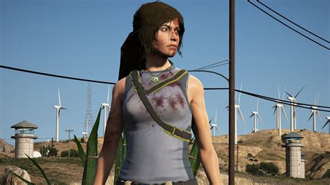 shadow of the tomb raider lara croft v2 w hair and cloth physics gta5