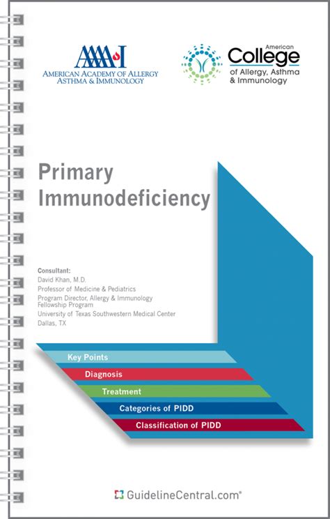 Primary Immunodeficiency Clinical Guidelines Pocket Guide Guideline