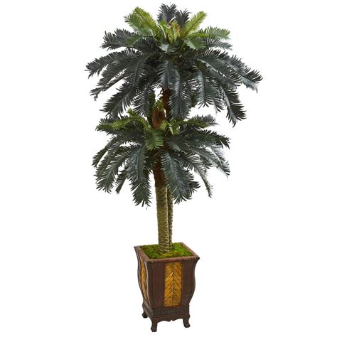 It is native to southern mexico and central america. Nearly Natural Indoor 6 ft. Double Sago Palm Artificial ...