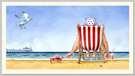Vintage Seaside Postcard 2 By Tom Connell Via Behance Seaside Art
