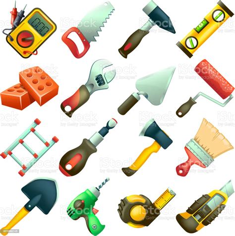 Builders Icons 2 Stock Illustration Download Image Now 2015 Brick