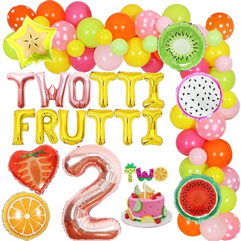Cheereveal Twotti Frutti Birthday Party Decorations For Girls Summer