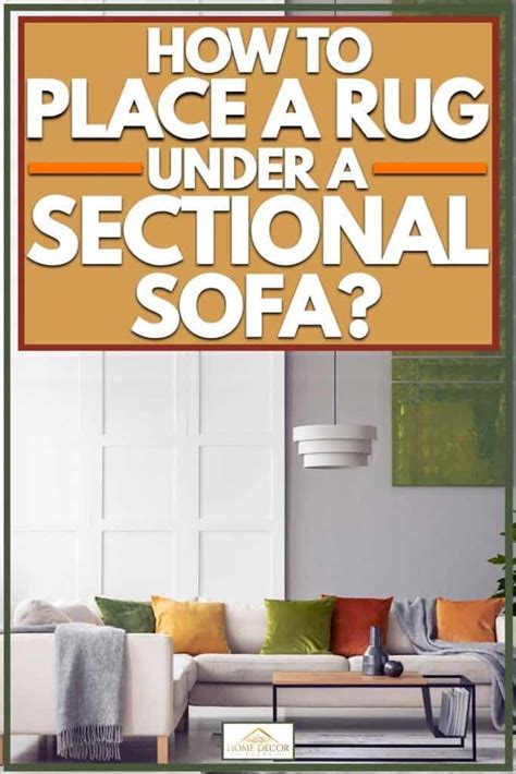 Ideally, the rug will sit entirely (or under the front legs) of each piece in the suite. 7 Photos How To Place A Rug Under Sectional Sofa And View ...