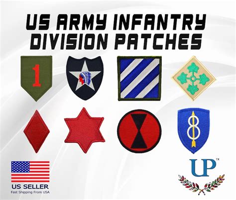 Embroidered Us Army Infantry Divisions Iron On Patches Infantry