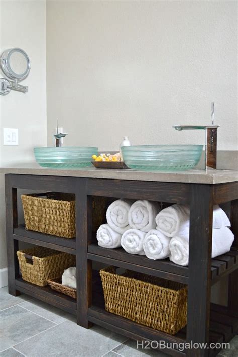 21 posts related to 72 inch bathroom vanity plans. DIY Open Shelf Vanity With Free Plans | Open shelves ...