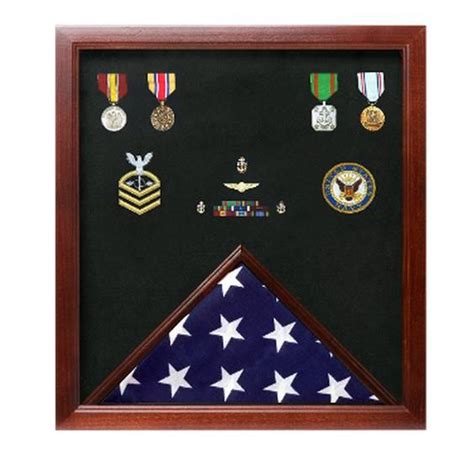 Buy Hand Crafted Military Flag And Medal Display Case Shadow Box